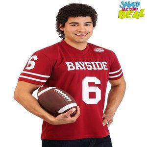 Saved by the Bell Men's A.C. Slater Costume (Jersey & Wig) ~ Adult Small